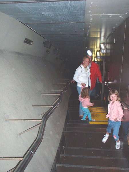 Climbing the stairs the rest of the way to the top of the Arch.jpg 73.2K